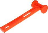 Fluorescerende Oranje Plastic Tenthamer voor Tent Haringen – 25  x 8 cm | Hamer Goed Zichtbaar in Donkere Nacht