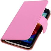 Samsung Galaxy Grand Neo - Roze Effen Egaal Cover - Book Case Wallet Cover Beschermhoes