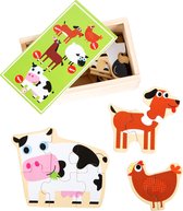 Puzzelbox "dieren op de boerderij"