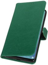 Groen Pull-Up Booktype Hoesje voor Huawei Mate 20 X