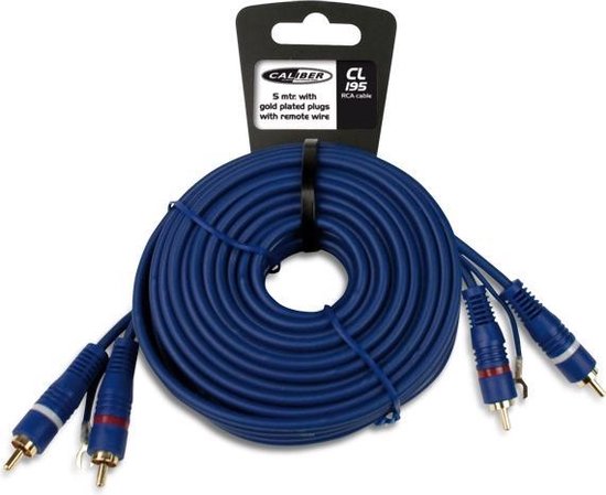 Caliber RCA kabel 2x Tulp 5 meter Blauw (CL195) | bol.com