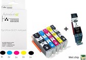 Improducts® Inkt cartridges - Alternatief Canon PGI-570XL CLI-571XL 570 571 5 stuks + zwart