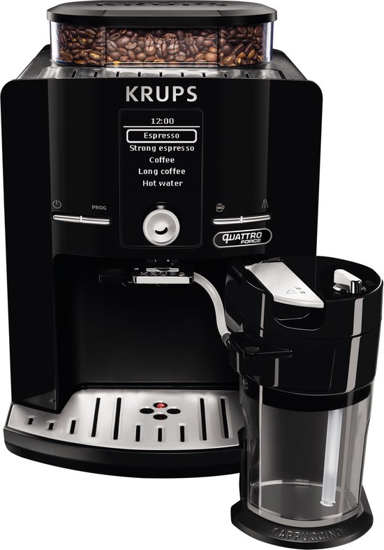 Krups Quattro Force Latt Espress EA82F8 - Espressomachine - Zwart | bol.com