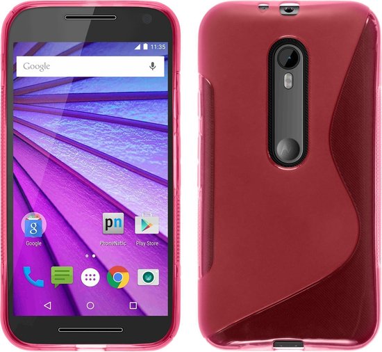 Menagerry Aanstellen schouder Motorola Moto G 2015 (3rd gen) Silicone Case s-style hoesje Roze | bol.com