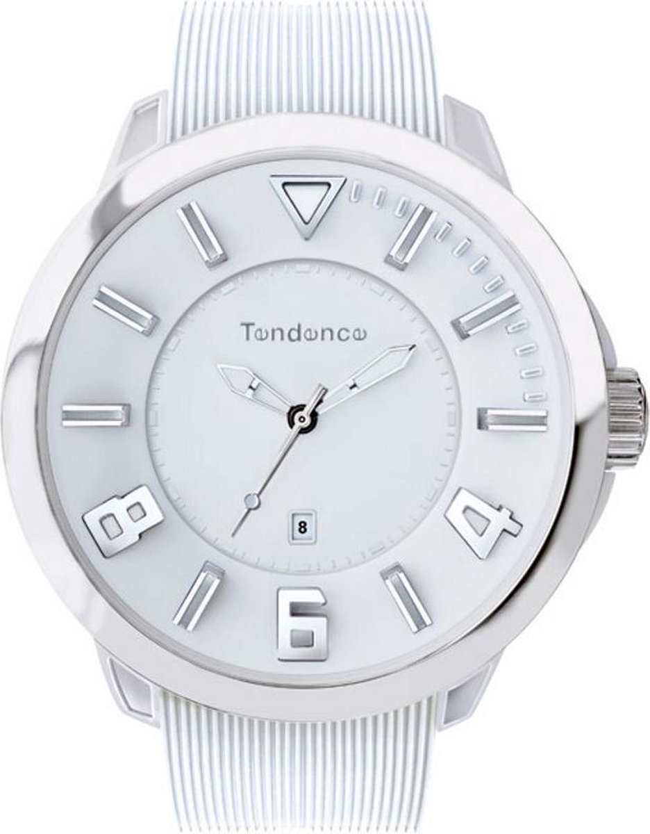 Tendence Round Gulliver Sport 3H White-Silver horloge TT530005