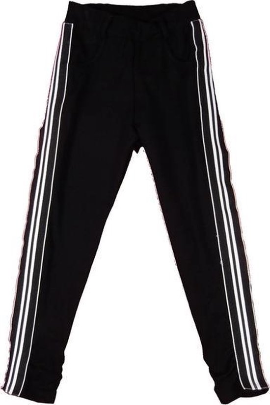 LoFff Meisjes Broek Sporty Z8025-01 - Zwart - Maat 146-152 | bol.com