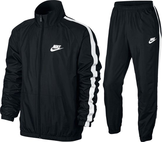 Nike Sportswear NSW Woven Trainingspak - Maat M - Mannen - zwart/wit |  bol.com