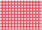 Set de table à carreaux rouge / blanc 43 x 30 cm