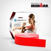 Ironman Strengthtape kinesiologie tape - kleur rood - lengte 35m - niet voorgesneden