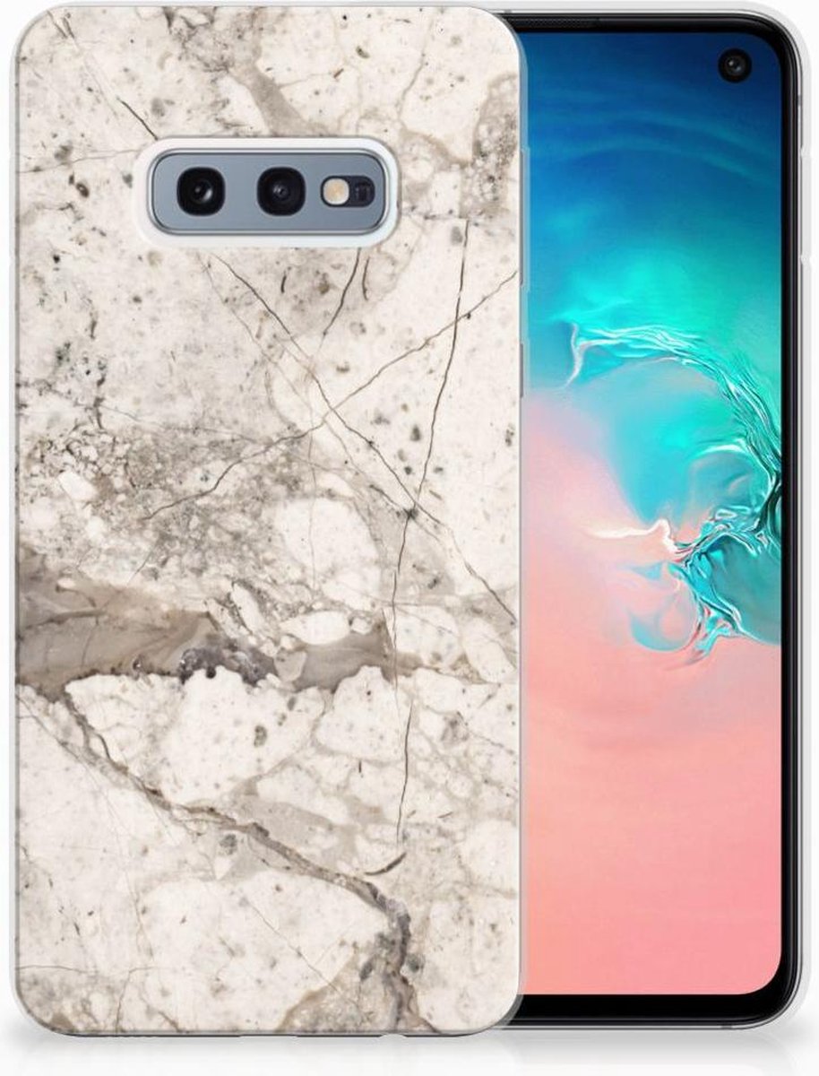 Samsung Galaxy S10e TPU Siliconen Hoesje Marmer Beige