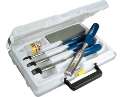 foto van STANLEY Houtbeitelset 6-delig (6. 12. 18. 25 mm + olie & slijpsteen) - 0-16-130