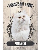 Wandbord - Persian Cat -14x20cm-
