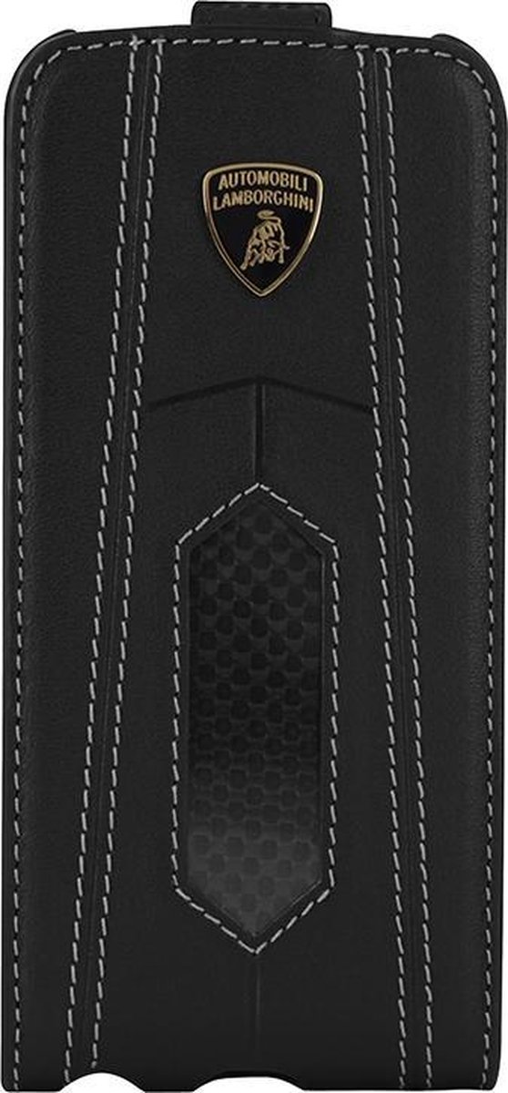 Lamborghini Leather/Carbon Flip Case iPhone 4/4S Black/Grey