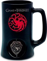 Game Of Thrones - Bierglas - Met Roterend 3D Embleem -Targaryen