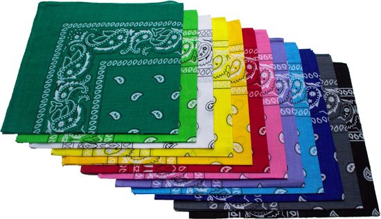 Accessoires Sjaals & omslagdoeken Bandanas 1 dozijn set bandana's diverse kleuren Katoen Bandana 12 Pack Kleurrijke Bandana's voor DIY maskers 