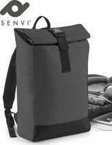 Senvi Reflecterende backpack - Rugzak Rol-Top Zwart