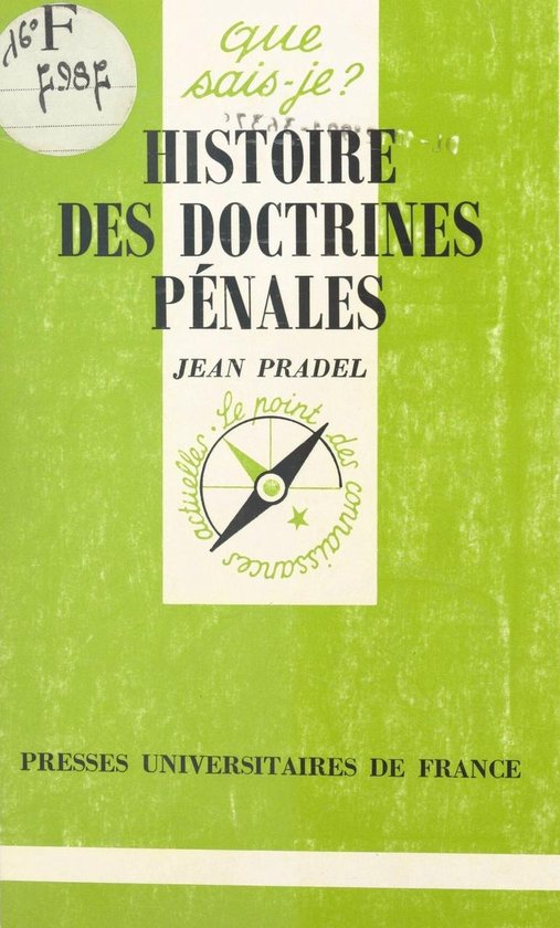 Histoire des doctrines pénales - cover