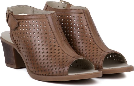 Zomerse Dames modieuze peep toe sandalen met hak M42 | bol.com