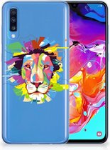 Geschikt voor Samsung Galaxy A70 TPU-siliconen Hoesje Lion Color