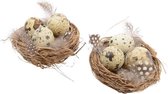 Nest Op Draad Met 3 Eieren, 2 In Doos