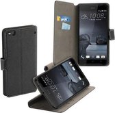 HC zwart bookcase voor de HTC One X9 wallet case hoesje