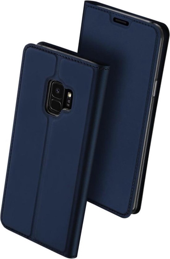 Opa pil verwarring Samsung Galaxy S9 Plus - Lederen Wallet Hoesje Blauw met Siliconen Houder -  Portemonee... | bol.com