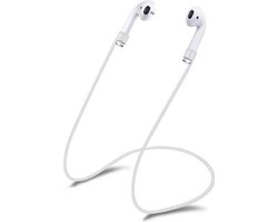 Silliconen Anti Lost Strap / koord voor Apple iPhone Airpods - Wit