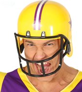 Gele american football helm voor volwassenen - Verkleedhoofddeksel