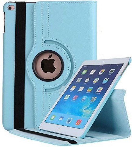 Étui rotatif pour iPad Air 2 avec stylet Étui Multi supports - Bleu clair