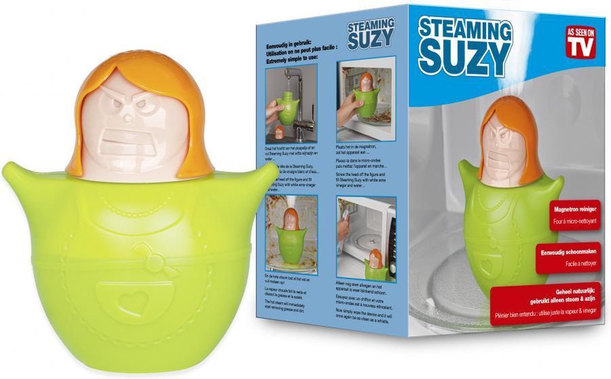 Steaming Suzy Magnetron Cleaner Groen – 15x6cm | Voor het Gemakkelijk  Schoonmaken van... | bol