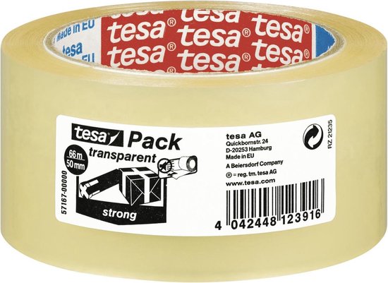 Tesa Verpakkingstape - 66 m x 50 mm - Tesa