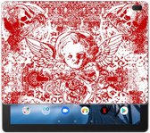 Lenovo Tab E10 Tablet BackCover Angel Skull Red