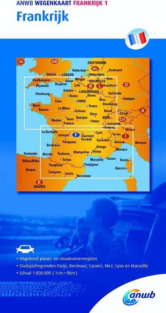 ANWB wegenkaart - Frankrijk 1 | bol.com