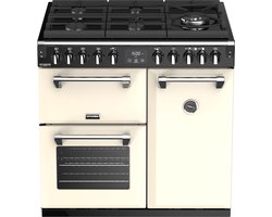 Stoves Richmond S900 DF GTG DeLuxe Range-fornuis Gaskookplaat Zwart, Crème A