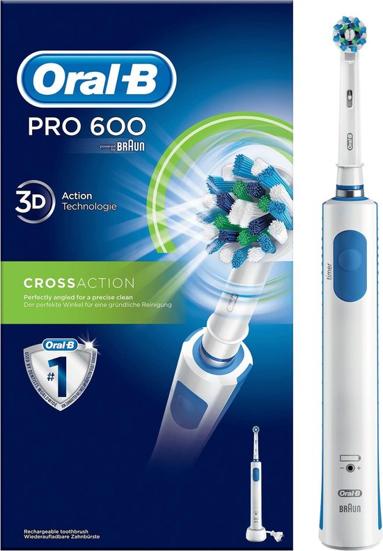 versterking plank Ademen Oral-B PRO600 - Cross Action - Elektrische tandenborstel | bol.com