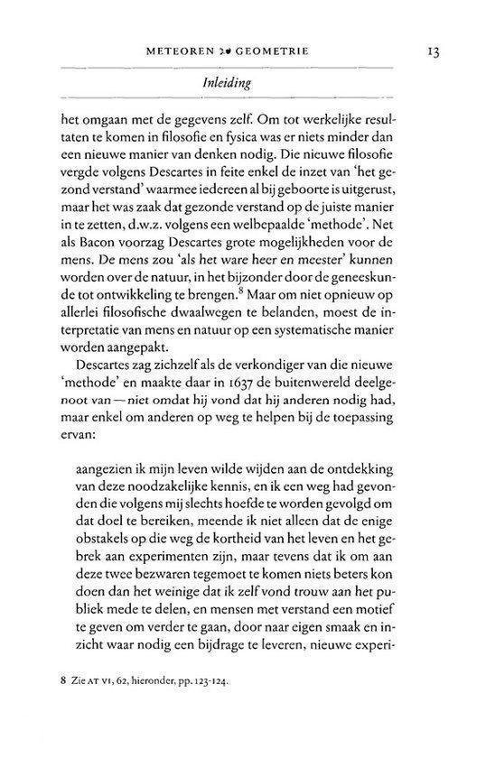 Pagina 13 met de titel 'Inleiding' en tekst over Descartes' nieuwe methode.