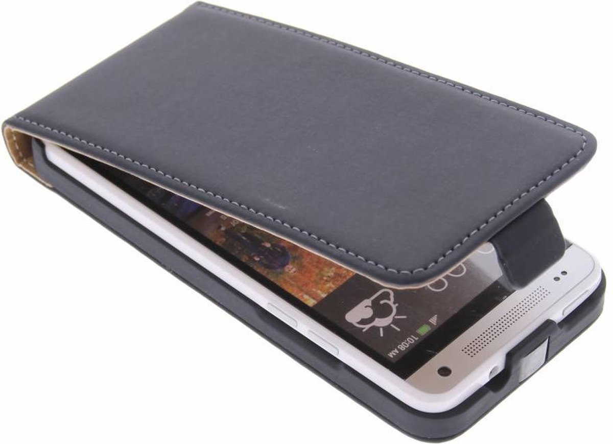 Mobiparts - zwarte premium flipcase - HTC One Mini