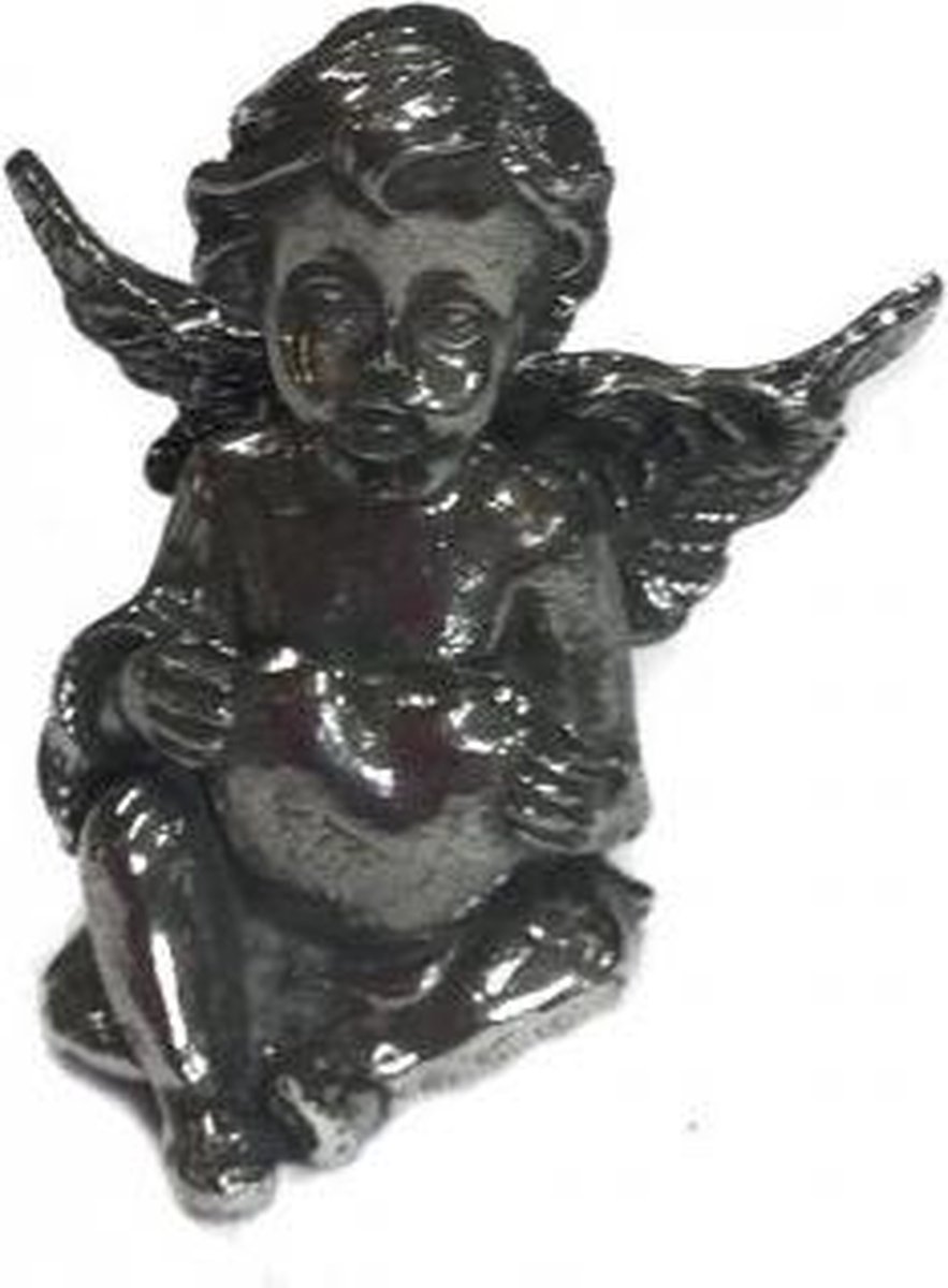 Engel zittend