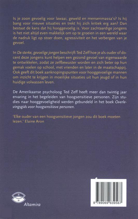 Achterflap van 'De sterke, gevoelige jongen' met barcode