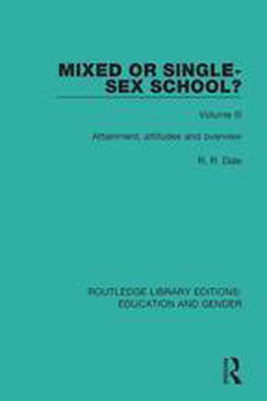 Routledge Library Editions: Education and Gender - Mixed or  ... - cover