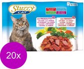 Stuzzy Multi-Pack Pouch - Kattenvoer - 20 x Ham Rund 4x100 g