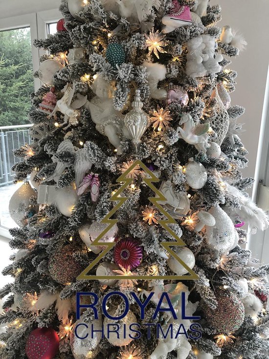 HOMCOM kunstkerstboom 1,2 m kerstboom gedompeld in sneeuw design kerstboom 222 takken vlamvertragend PVC donkergroen 60 x 120 cm