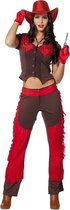 Cowboy & Cowgirl Kostuum | Cowgirl Chaps Red Devil | Vrouw | Maat 48 | Carnaval kostuum | Verkleedkleding