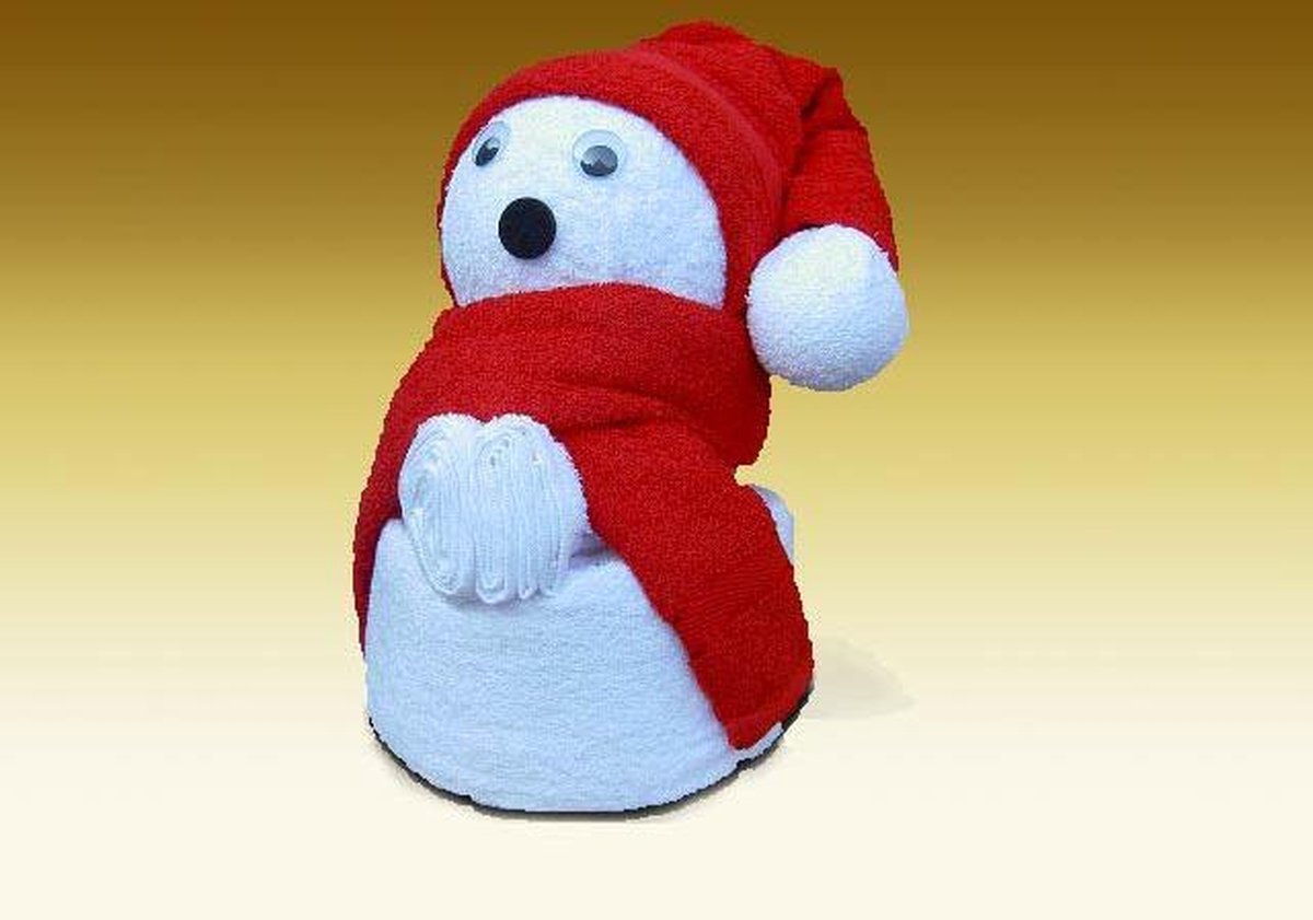Towel dolls Kerstbeer groot