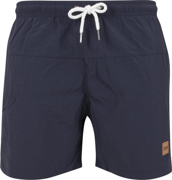 Urban Classics Block Swimshort - Navy blauw - Zwembroek