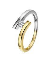 The Jewelry Collection Ring Diamant 0.10ct H P1 - Bicolor Goud