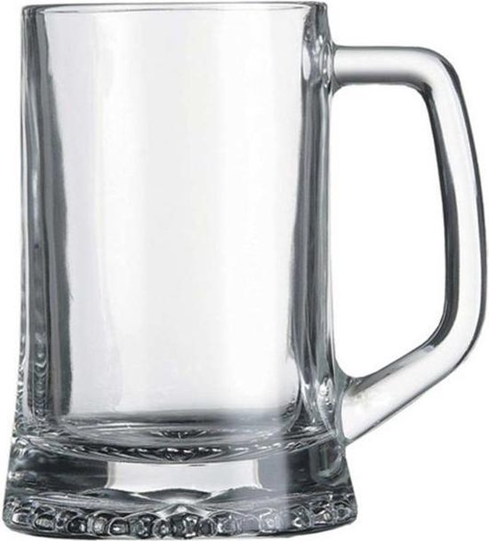 Chope à bière en verre 58 cl gravée