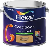 Flexa Creations - Muurverf Extra Mat - Okergoud - Kleur van het Jaar 2016 - Goud - 2,5 Liter
