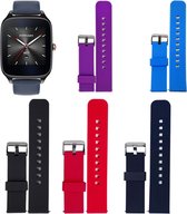 Siliconen Horloge Bandje Geschikt Voor de Asus Zenwatch 2 -  Armband / Polsband / Strap Band / Sportband - Donker Blauw