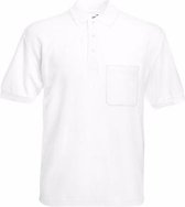 Wit poloshirt korte mouw voor heren 2XL (56)